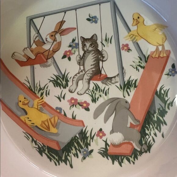Tiffany Playground by Tiffany & Co. Animal Ceramic Child's Bowl Vintage 1992 - Picture 2 of 7